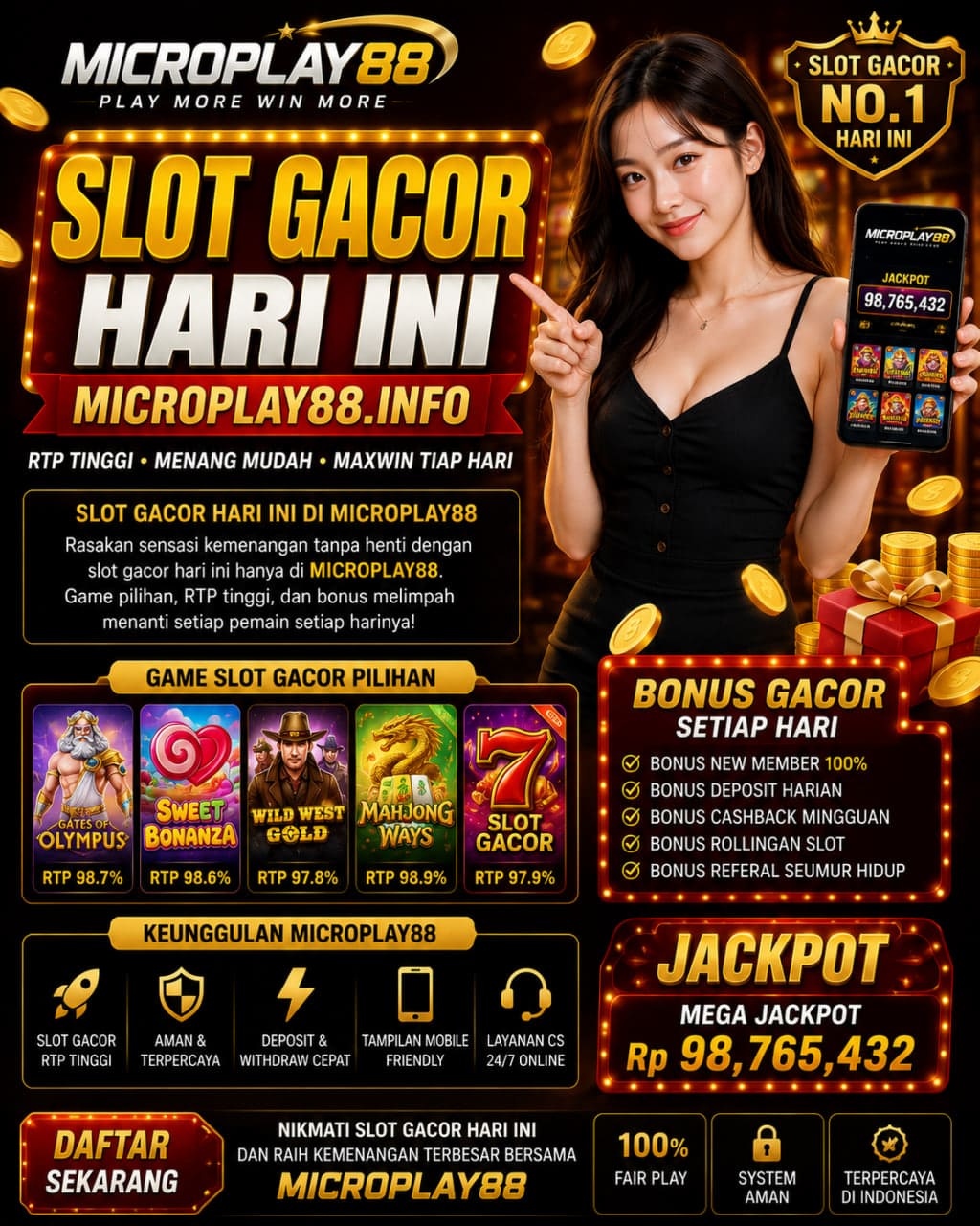 Slot Gacor Hari Ini MICROPLAY88 Jadi Topik Populer Pemain Online