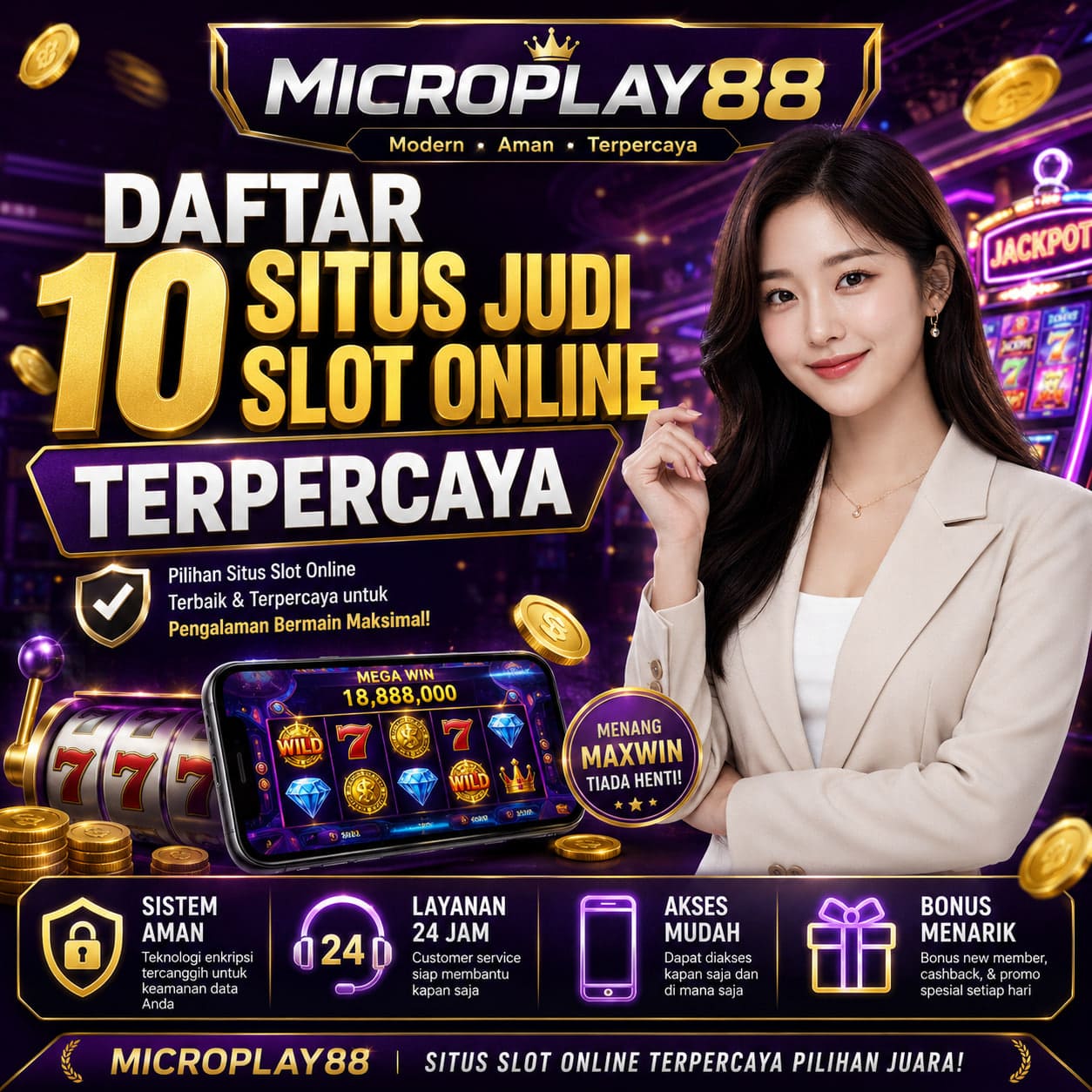 Daftar 10 Situs Judi Slot Online MICROPLAY88